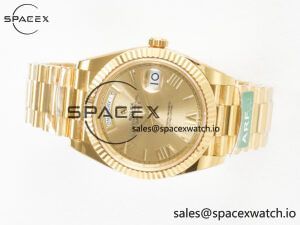 Day Date 40 YG 228238 ARF 1:1 Best Edition YG Roman Dial on President Bracelet VR3255 - Image 7