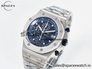 Royal Oak Offshore 42mm Re-edition SS TKF Best Edition Blue Dial on SS Bracelet A7750 - Image 4
