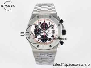 Royal Oak Offshore 42mm Panda SS TKF Best Edition White/Black Dial on SS Bracelet A7750