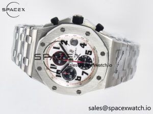 Royal Oak Offshore 42mm Panda SS TKF Best Edition White/Black Dial on SS Bracelet A7750 - Image 7