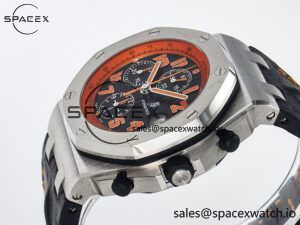 Royal Oak Offshore 42mm Volcano TKF Best Edition Black Dial on Black Leather Strap A7750 - Image 5