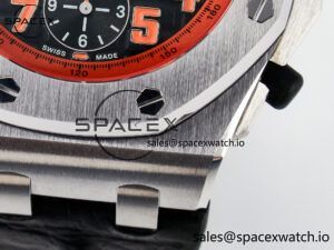 Royal Oak Offshore 42mm Volcano TKF Best Edition Black Dial on Black Leather Strap A7750 - Image 13