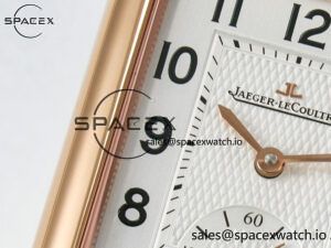 Reverso Classic Duoface Small Seconds RG MGF Best Edition White Guilloché Dial on Black Leather Strap A854A - Image 15