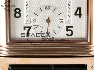 Reverso Classic Duoface Small Seconds RG MGF Best Edition White Guilloché Dial on Black Leather Strap A854A - Image 16