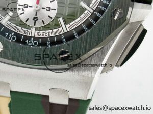 Royal Oak Offshore 44mm SS TKF 1:1 Best Edition Green Dial on Green Camou Rubber Strap A3126 - Image 13