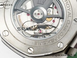 Royal Oak Offshore 44mm SS TKF 1:1 Best Edition Green Dial on Green Camou Rubber Strap A3126 - Image 21