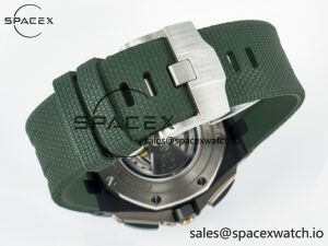 Royal Oak Offshore 44mm Black Ceramic TKF 1:1 Best Edition Green Dial on Green Rubber Strap A3126 - Image 16