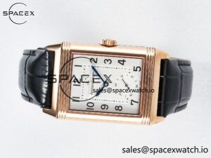 Reverso Classic Duoface Small Seconds RG MGF Best Edition White Textured Dial on Black Leather Strap A854A - Image 12