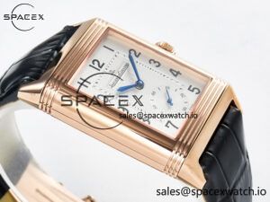 Reverso Classic Duoface Small Seconds RG MGF Best Edition White Textured Dial on Black Leather Strap A854A - Image 10