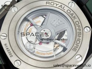 Royal Oak Offshore 44mm Black Ceramic TKF 1:1 Best Edition Green Dial on Green Rubber Strap A3126 - Image 19