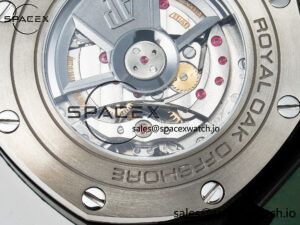 Royal Oak Offshore 44mm Black Ceramic TKF 1:1 Best Edition Green Dial on Green Rubber Strap A3126 - Image 21