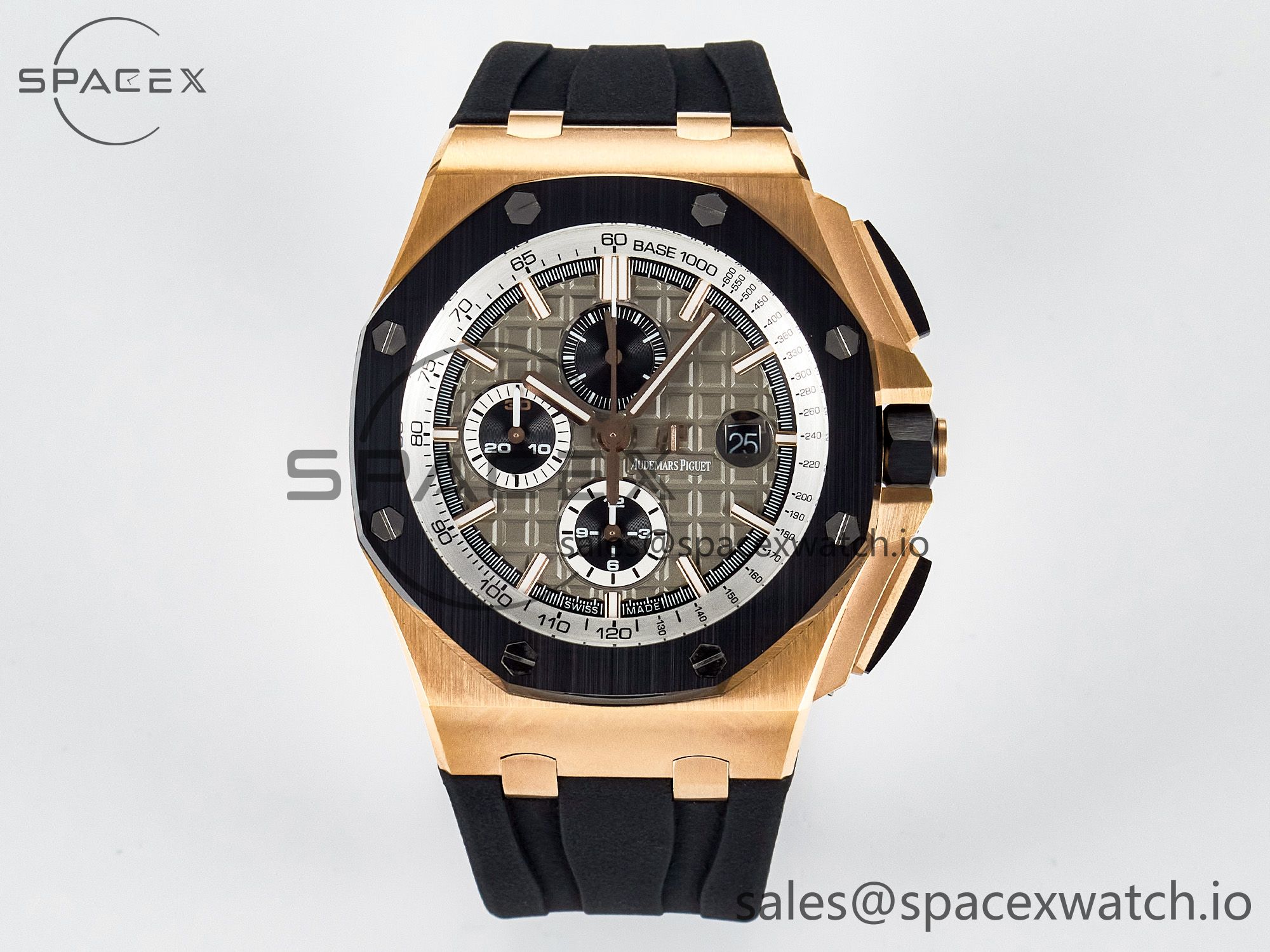 IMG_2771 拷贝 Royal Oak Offshore 44mm RG TKF 1:1 Best Edition Gray Dial on Black Rubber Strap A3126 - Image 1