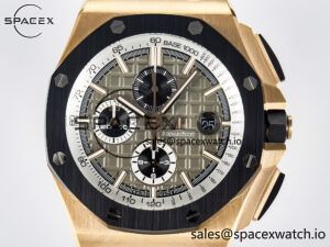 Royal Oak Offshore 44mm RG TKF 1:1 Best Edition Gray Dial on Black Rubber Strap A3126 - Image 2