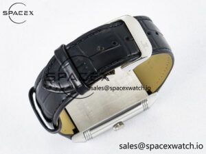 Reverso Classic Duoface Small Seconds SS MGF Best Edition White Guilloché Dial on Black Leather Strap A854A - Image 18