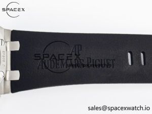 Royal Oak Offshore 44mm Black Ceramic SS TKF 1:1 Best Edition Black/White Dial on Black Rubber Strap A3126 - Image 26