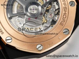 Royal Oak Offshore 44mm Black Ceramic TKF 1:1 Best Edition Gray Dial RG Bezel on Black Rubber Strap A3126 - Image 20