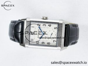 Reverso Classic Duoface Small Seconds SS MGF Best Edition White Textured Dial on Black Leather Strap A854A - Image 12
