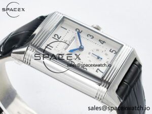 Reverso Classic Duoface Small Seconds SS MGF Best Edition White Textured Dial on Black Leather Strap A854A - Image 10