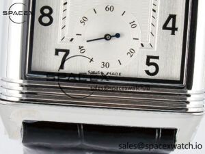 Reverso Classic Duoface Small Seconds SS MGF Best Edition White Textured Dial on Black Leather Strap A854A - Image 15