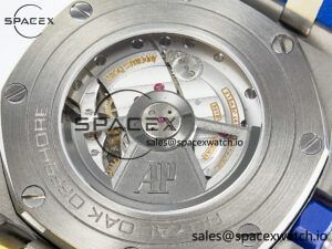 Royal Oak Offshore 44mm SS TKF 1:1 Best Edition Blue/Yellow Dial on Blue/Yellow Rubber Strap A3126 - Image 18