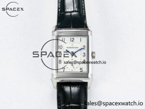 Reverso Classic Duoface Small Seconds SS MGF Best Edition White Textured Dial on Black Leather Strap A854A - Image 2