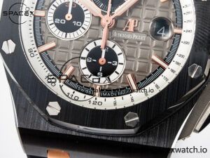 Royal Oak Offshore 44mm Black Ceramic RG TKF 1:1 Best Edition Gray Dial on Black Rubber Strap A3126 - Image 11
