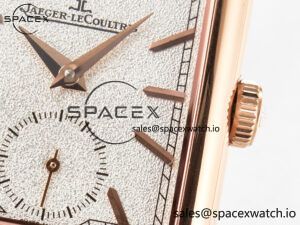 Reverso Tribute Duoface Small Seconds RG MGF Best Edition White Spray Paint Dial on Black Leather Strap A854A - Image 14