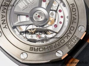 Royal Oak Offshore 44mm Black Ceramic RG TKF 1:1 Best Edition Gray Dial on Black Rubber Strap A3126 - Image 21