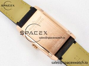 Reverso Tribute Duoface Small Seconds RG MGF Best Edition White Spray Paint Dial on Black Leather Strap A854A - Image 19