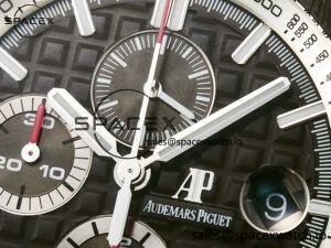 Royal Oak Offshore 44mm Black Ceramic SS TKF 1:1 Best Edition Gray Dial on Black Rubber Strap A3126 - Image 9