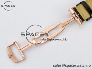 Reverso Tribute Duoface Small Seconds RG MGF Best Edition White Spray Paint Dial on Black Leather Strap A854A - Image 26