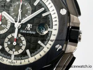 Royal Oak Offshore 44mm Black Ceramic SS TKF 1:1 Best Edition Gray Dial on Black Rubber Strap A3126 - Image 10