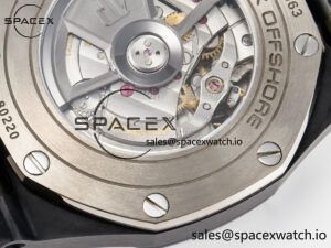 Royal Oak Offshore 44mm Black Ceramic SS TKF 1:1 Best Edition Gray Dial on Black Rubber Strap A3126 - Image 20
