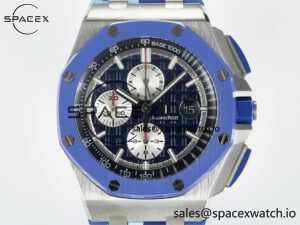 Royal Oak Offshore 44mm SS TKF 1:1 Best Edition Blue Dial on Blue Camou Rubber Strap A3126 - Image 2