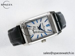 Reverso Tribute Duoface Small Seconds SS MGF Best Edition White Dial on Black Leather Strap A854A - Image 10