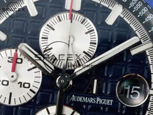Royal Oak Offshore 44mm SS TKF 1:1 Best Edition Blue Dial on Blue Camou Rubber Strap A3126 - Image 9