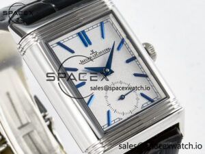 Reverso Tribute Duoface Small Seconds SS MGF Best Edition White Dial on Black Leather Strap A854A - Image 6