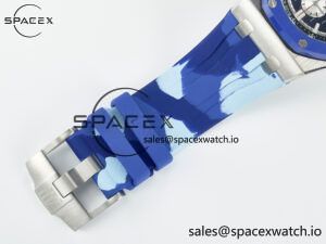 Royal Oak Offshore 44mm SS TKF 1:1 Best Edition Blue Dial on Blue Camou Rubber Strap A3126 - Image 23