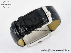 Reverso Tribute Duoface Small Seconds SS MGF Best Edition White Dial on Black Leather Strap A854A - Image 17