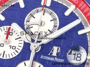 Royal Oak Offshore 44mm SS TKF 1:1 Best Edition Blue/Red Dial on Blue/Red Rubber Strap A3126 - Image 9
