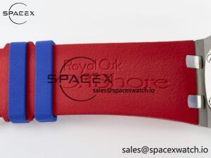 Royal Oak Offshore 44mm SS TKF 1:1 Best Edition Blue/Red Dial on Blue/Red Rubber Strap A3126 - Image 27