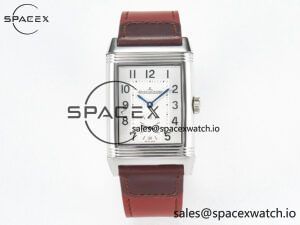 Reverso Classic Duoface Small Seconds SS MGF Best Edition White Guilloché Dial on Red Leather Strap A854A