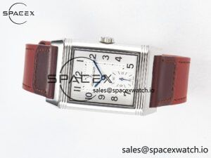Reverso Classic Duoface Small Seconds SS MGF Best Edition White Guilloché Dial on Red Leather Strap A854A - Image 12