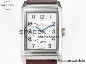 Reverso Classic Duoface Small Seconds SS MGF Best Edition White Guilloché Dial on Red Leather Strap A854A - Image 6