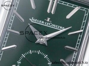 Reverso Tribute Duoface Small Seconds SS MGF Best Edition Green Dial on Green Leather Strap A854A - Image 13