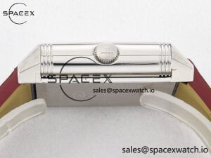 Reverso Classic Duoface Small Seconds SS MGF Best Edition White Guilloché Dial on Red Leather Strap A854A - Image 17