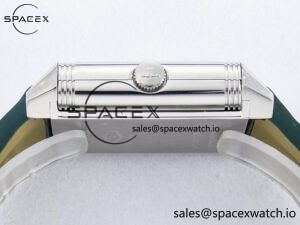 Reverso Tribute Duoface Small Seconds SS MGF Best Edition Green Dial on Green Leather Strap A854A - Image 17