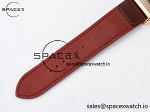 Reverso Tribute Duoface Small Seconds RG MGF Best Edition Black Dial on Red Leather Strap A854A - Image 20