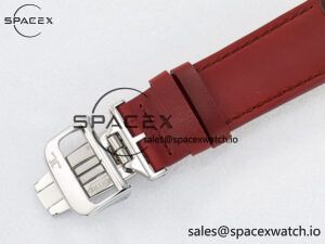 Reverso Classic Duoface Small Seconds SS MGF Best Edition White Guilloché Dial on Red Leather Strap A854A - Image 20