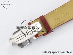 Reverso Classic Duoface Small Seconds SS MGF Best Edition White Guilloché Dial on Red Leather Strap A854A - Image 21